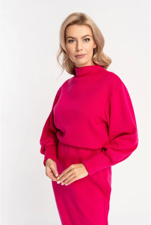 Różowy sweter z wiskozą - DUGI