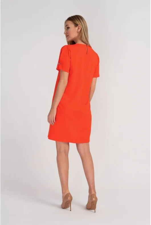 Elegancka sukienka pomarańczowa
