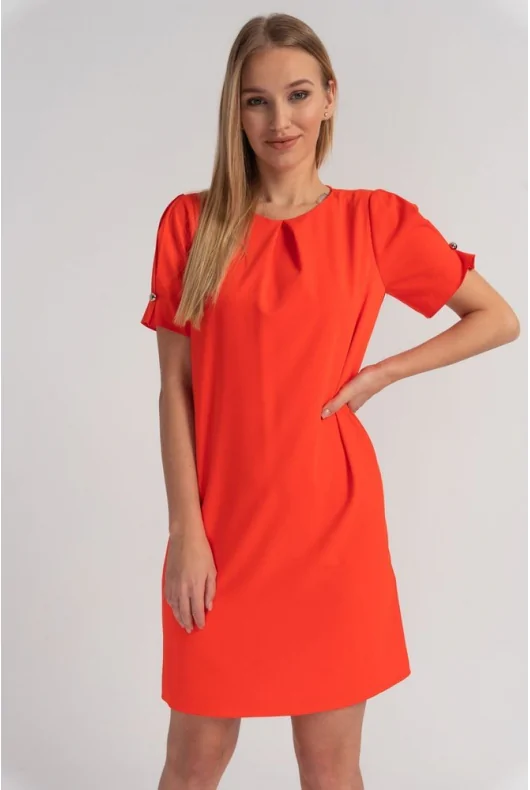Elegancka sukienka pomarańczowa